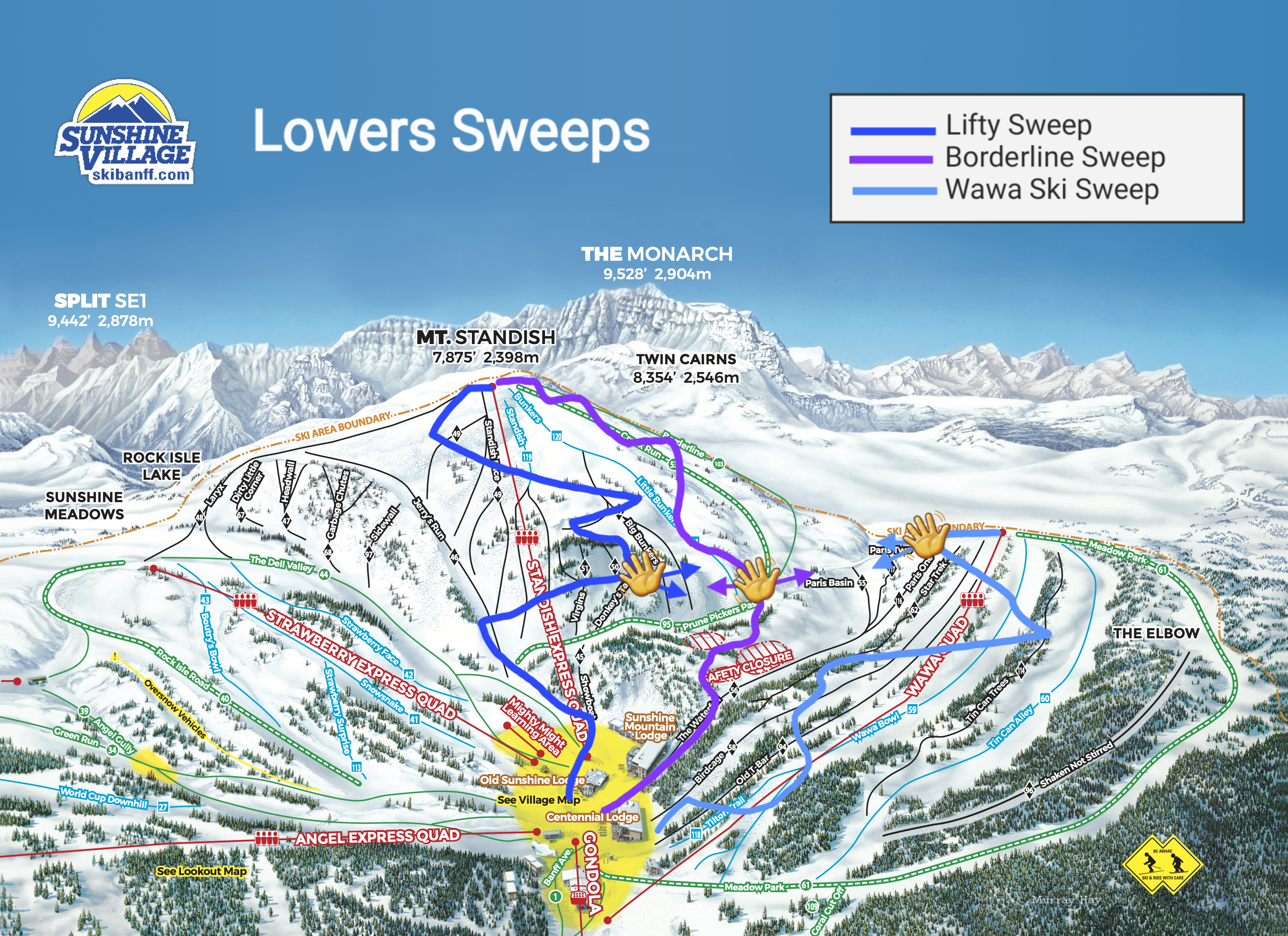 Lowers Sweep Route Map