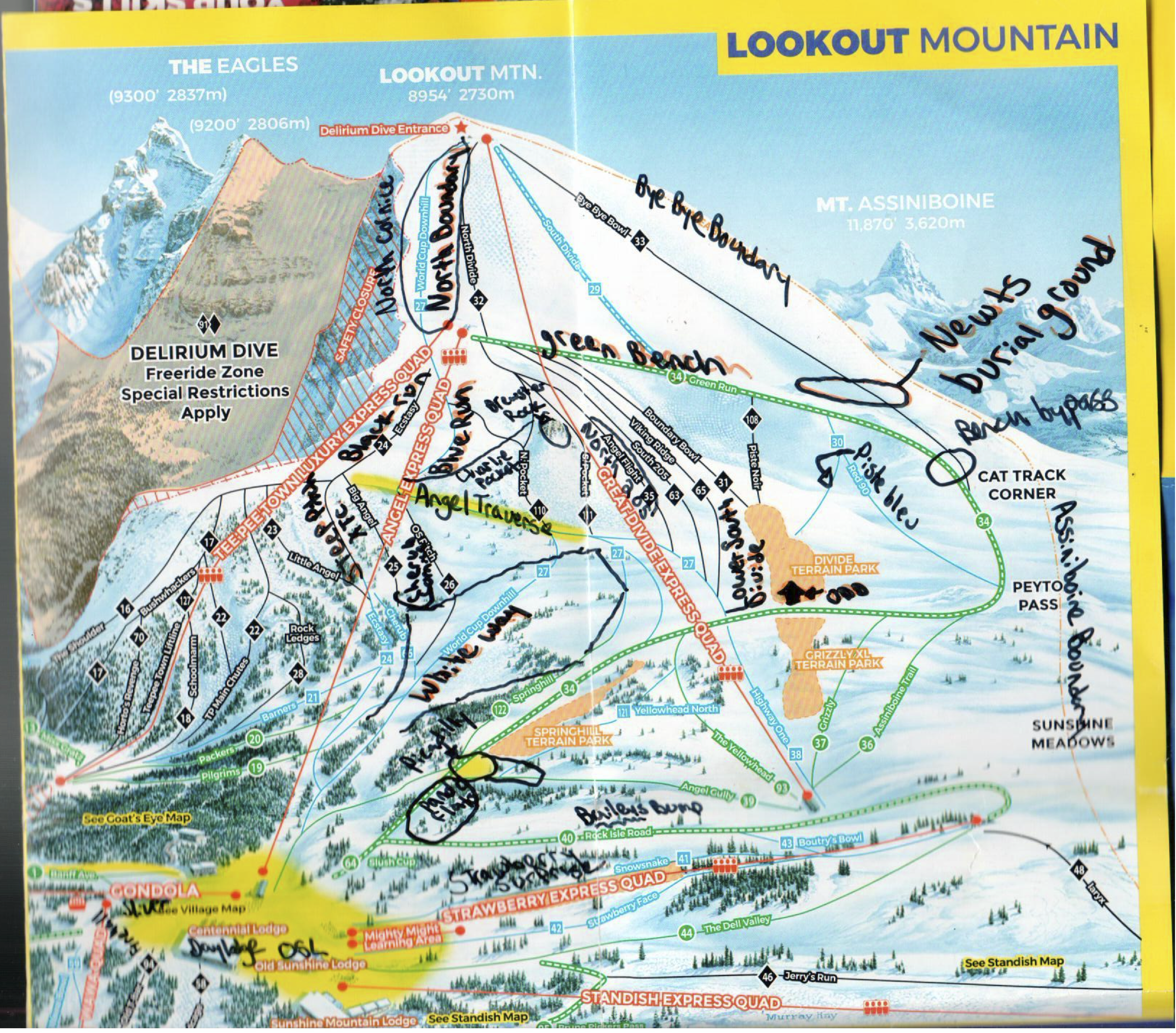 Upper Mountain Patrol Names Map