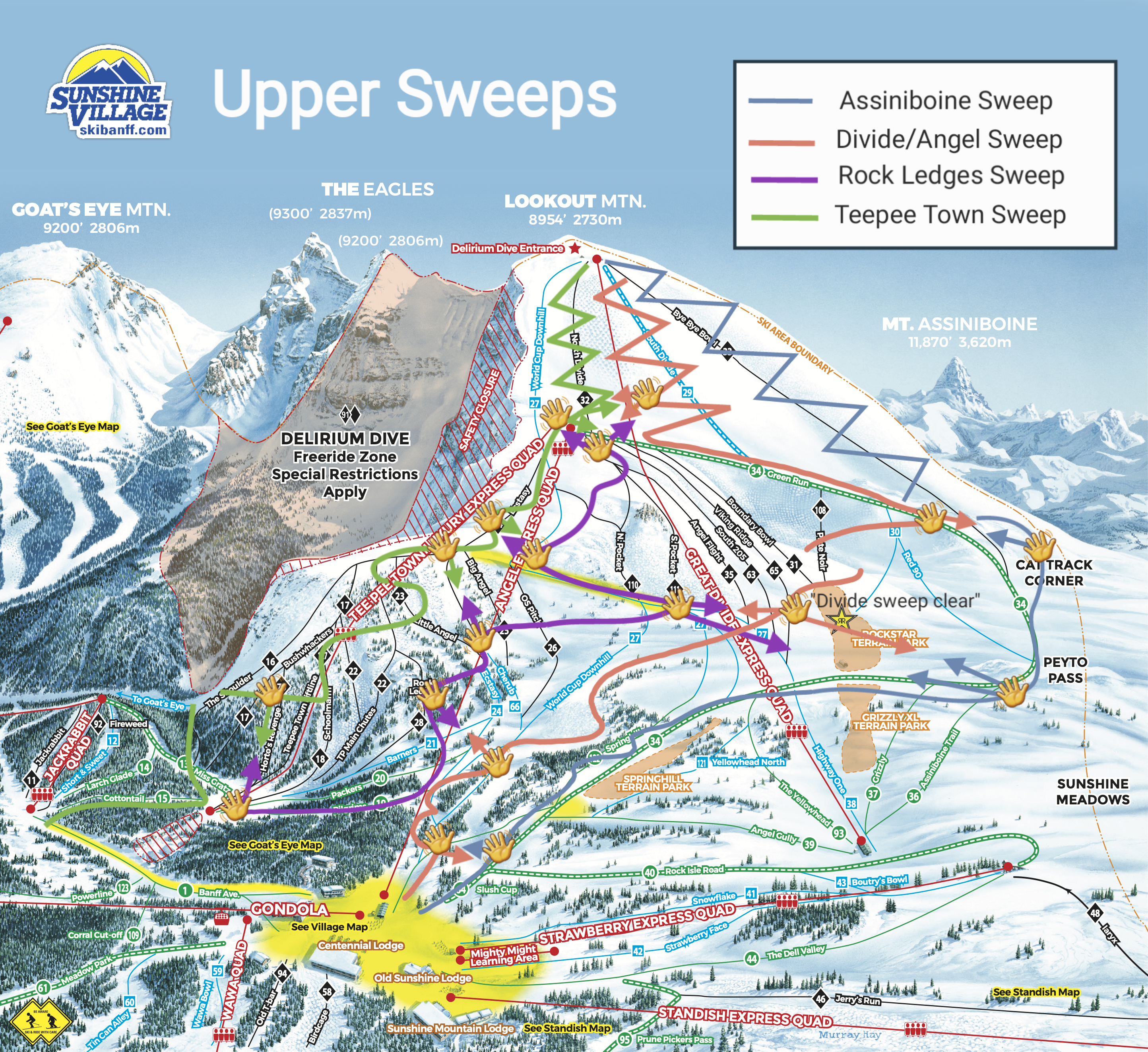 Uppers Sweep Route Map